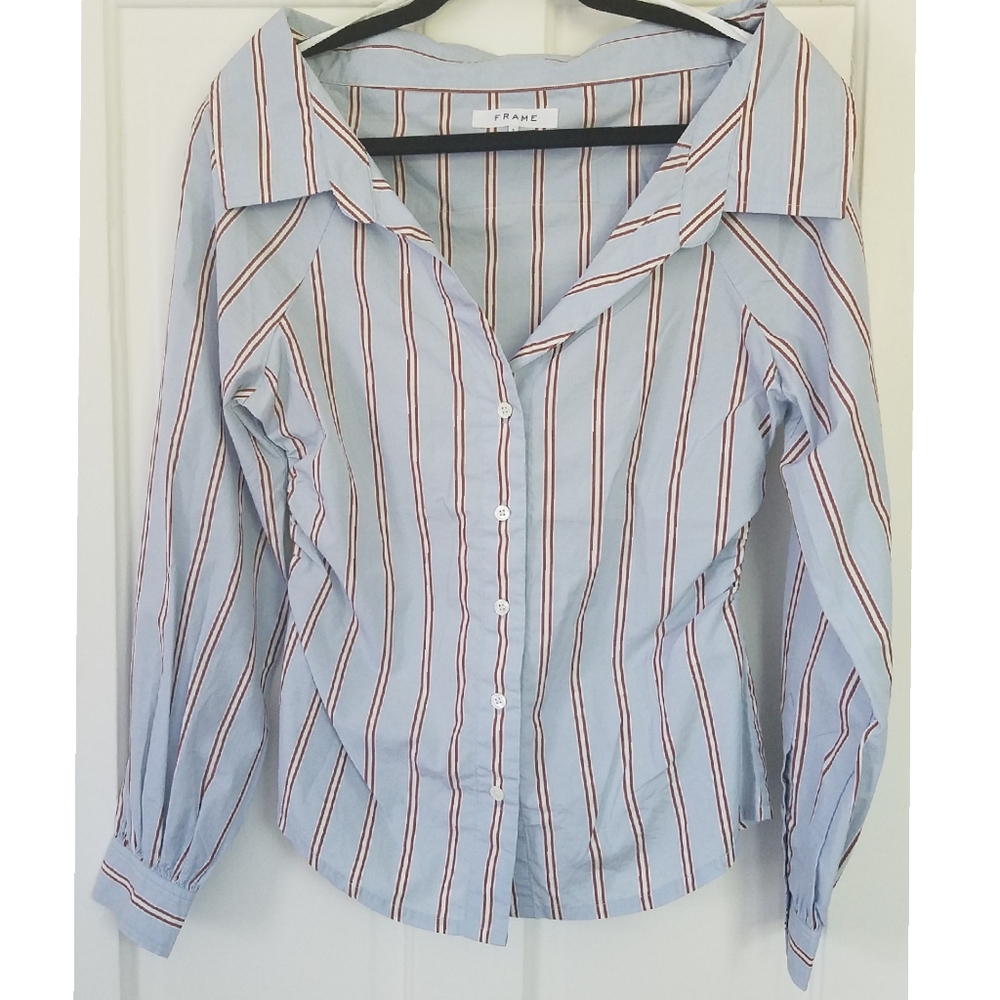 FRAME Ciniched Poplin Long Sleeve